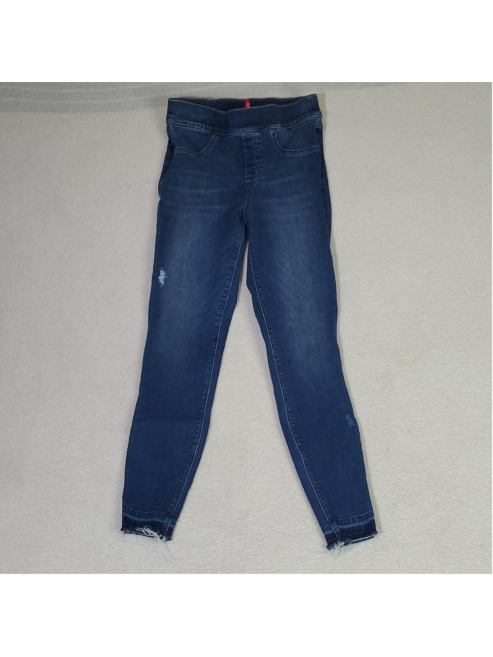 Spanx Distressed Denim Pull-On Leggings Jeggings Jeans Women's Blue Size Small